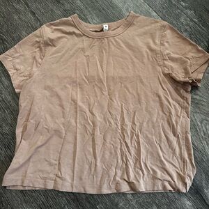 Lululemon dusty pink crop tee